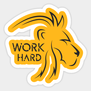 Work Hard Motivational Sticker